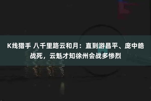 K线猎手 八千里路云和月：直到游昌平、庞中皓战死，云魁才知徐州会战多惨烈